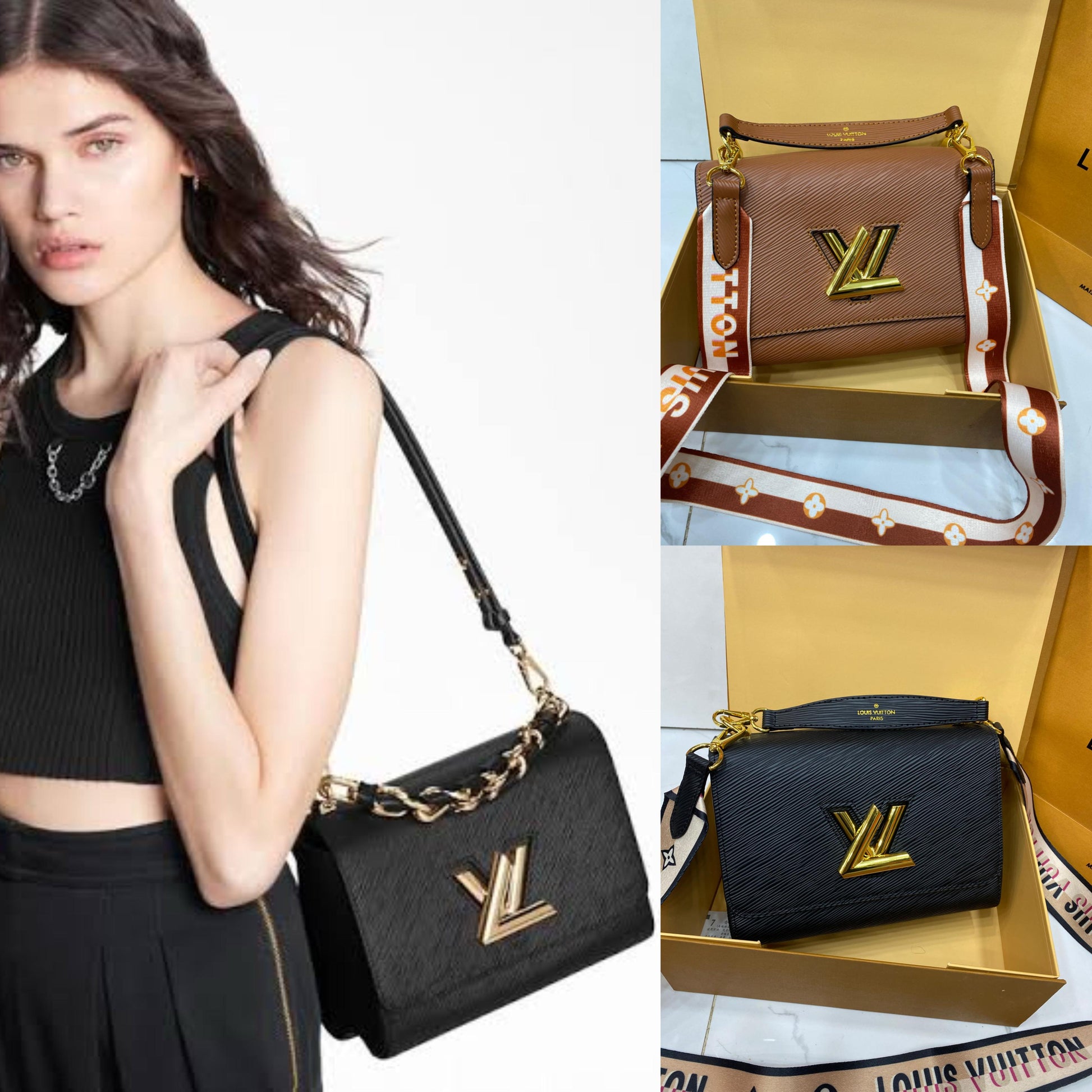 LOUIS VUITTON MONOGRAM BAG WITH LONG BELT