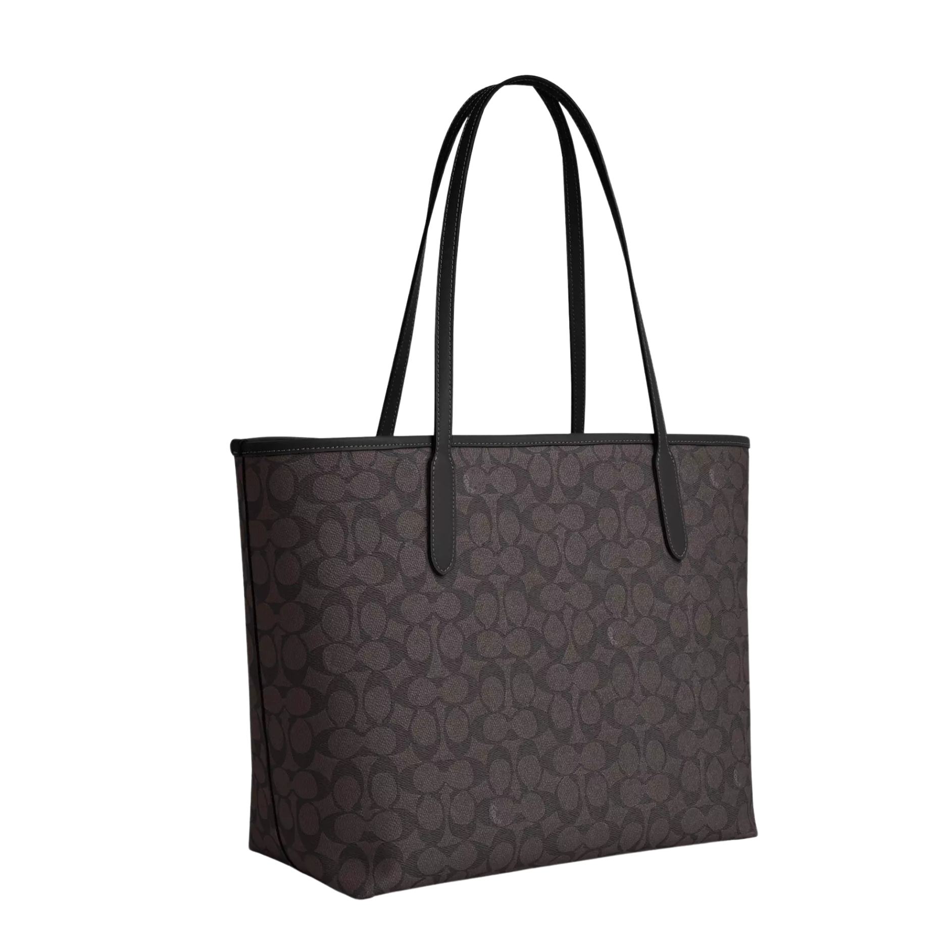 Coach City Tote in Black Signature Canvas - 5696