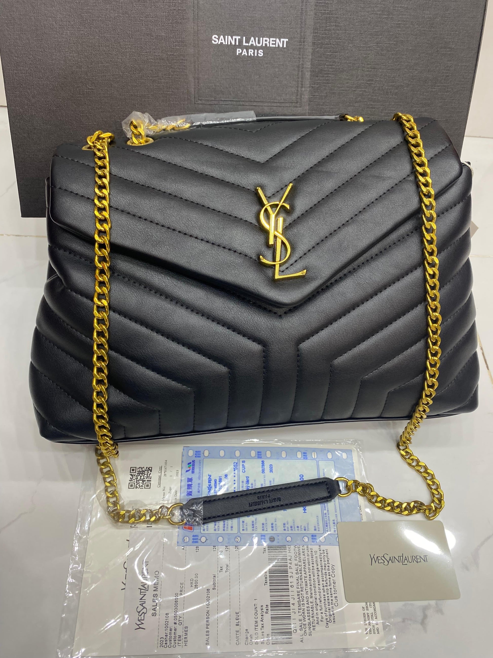 YSL LouLou Medium Black