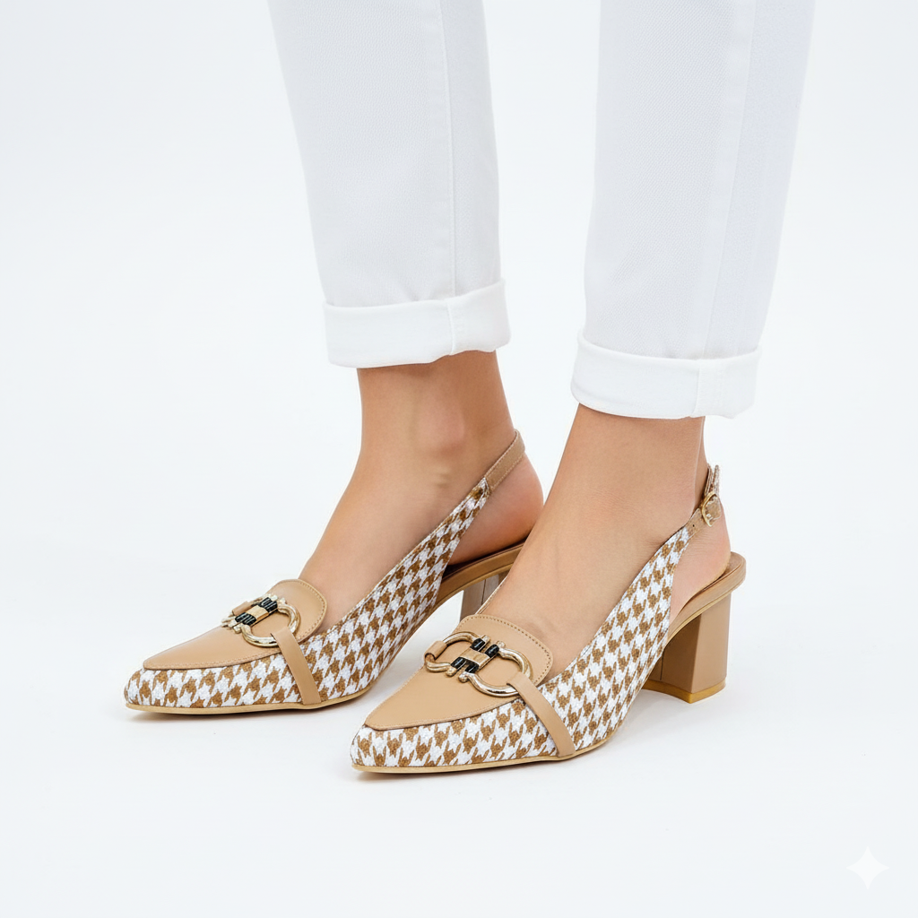 ZARA CHECK HEEL