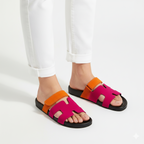 Chypre Soft Rubber Sole Sandals (Pink) 007