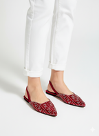 FENDI STONE FLAT PUMPS