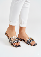 CHRISTIAN DIOR D BUCKLE SLIPPER