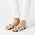AQUAZZURA FLAT SLIDES