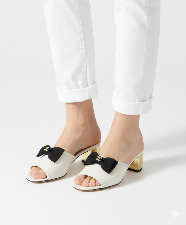 CHANEL BOW HEEL