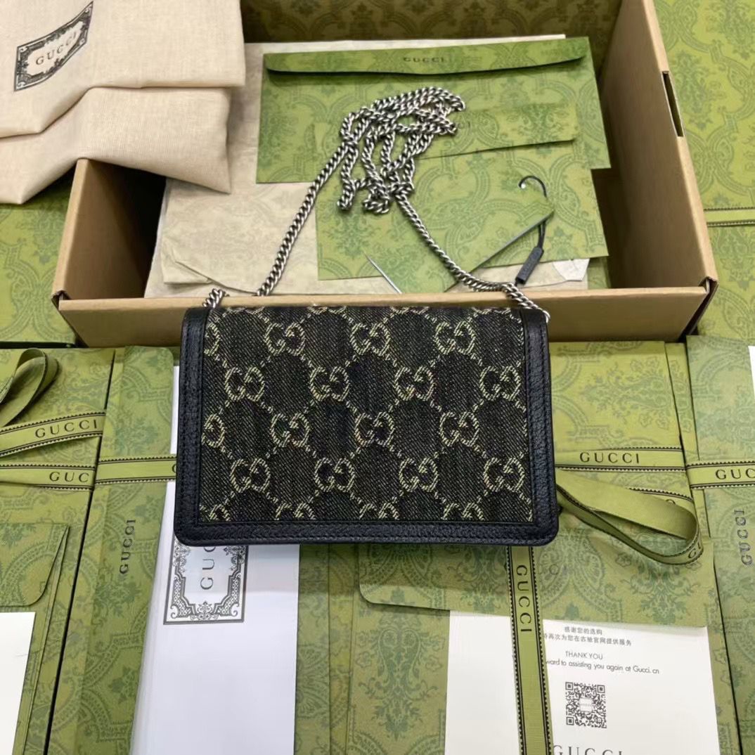 GUCCI DIONYSUS MINI GG LEATHER MATERIAL