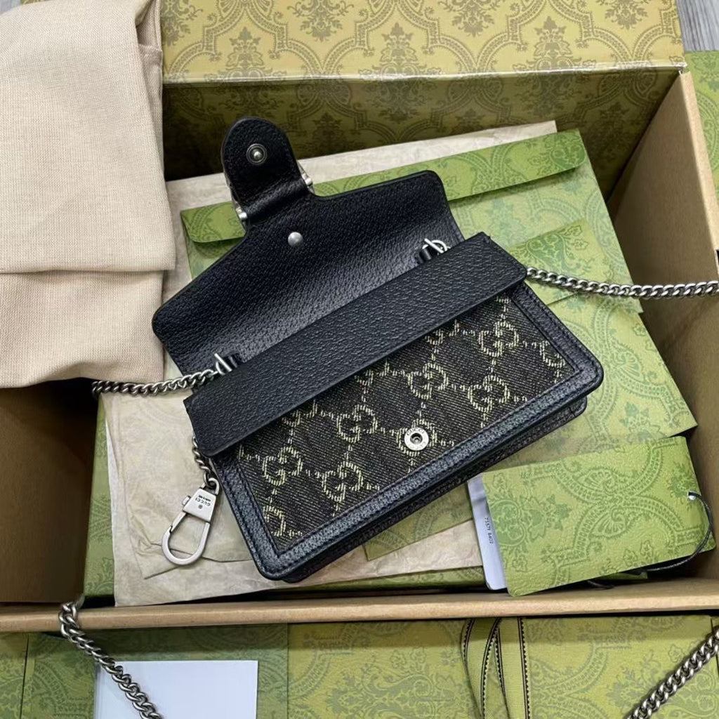 GUCCI DIONYSUS MINI GG LEATHER MATERIAL