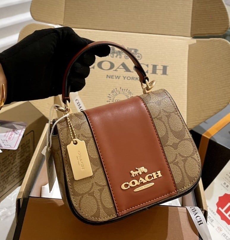 COACH Lysa Top Handle In Signature Canvas