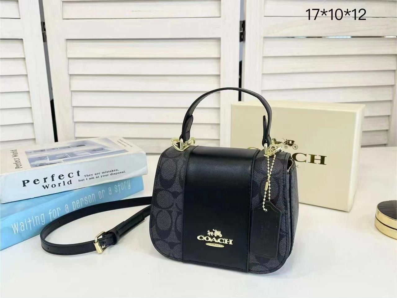 COACH Lysa Top Handle In Signature Canvas