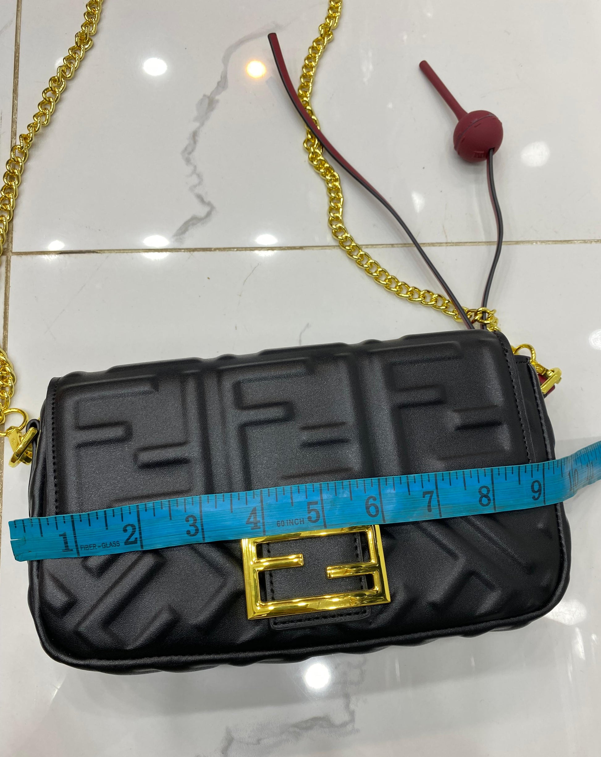 FENDI BAGUETTES BAG  PU LEATHER HANDBAG