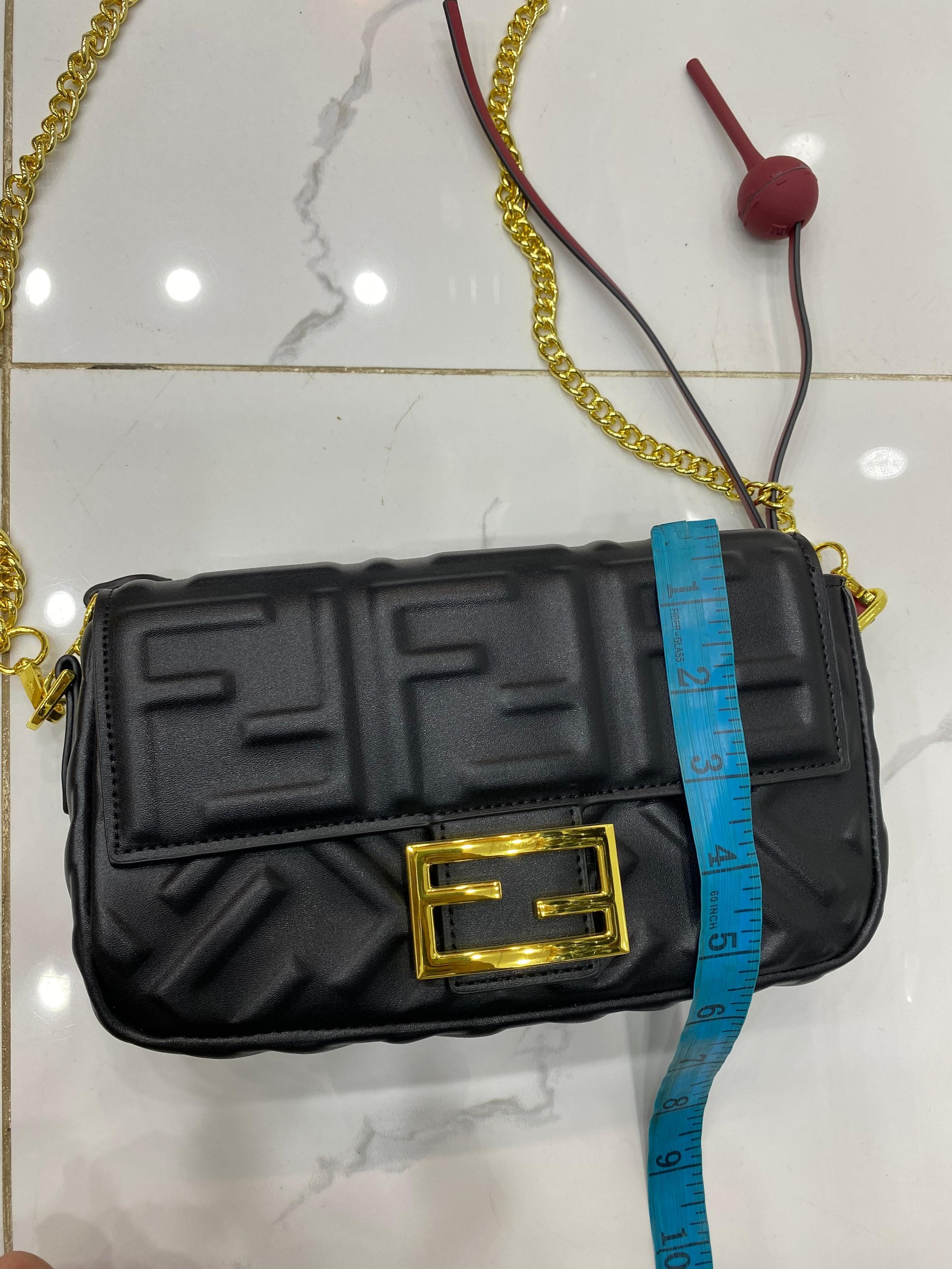 FENDI BAGUETTES BAG  PU LEATHER HANDBAG