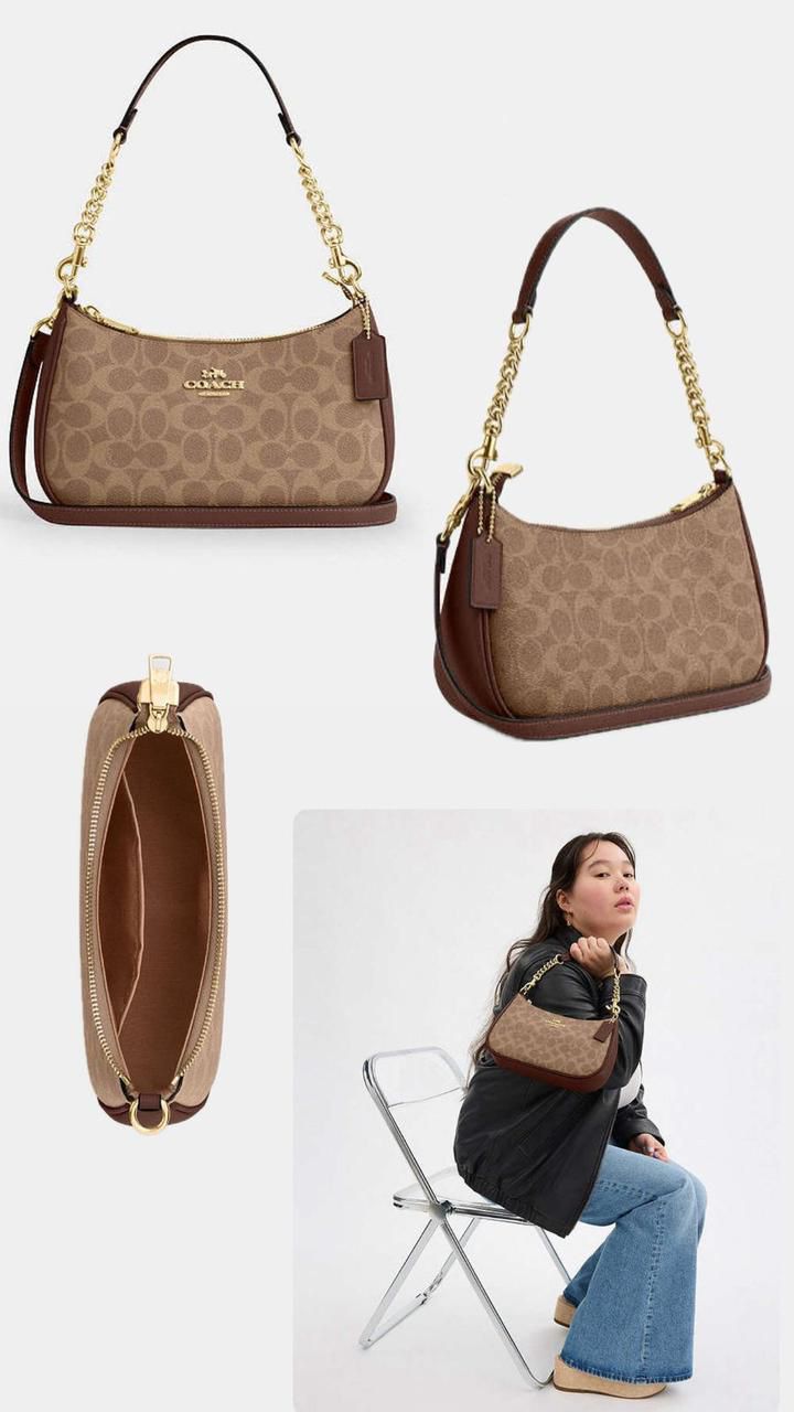 COACH SHOULDER BAG IN SIGNATURE CANVAS