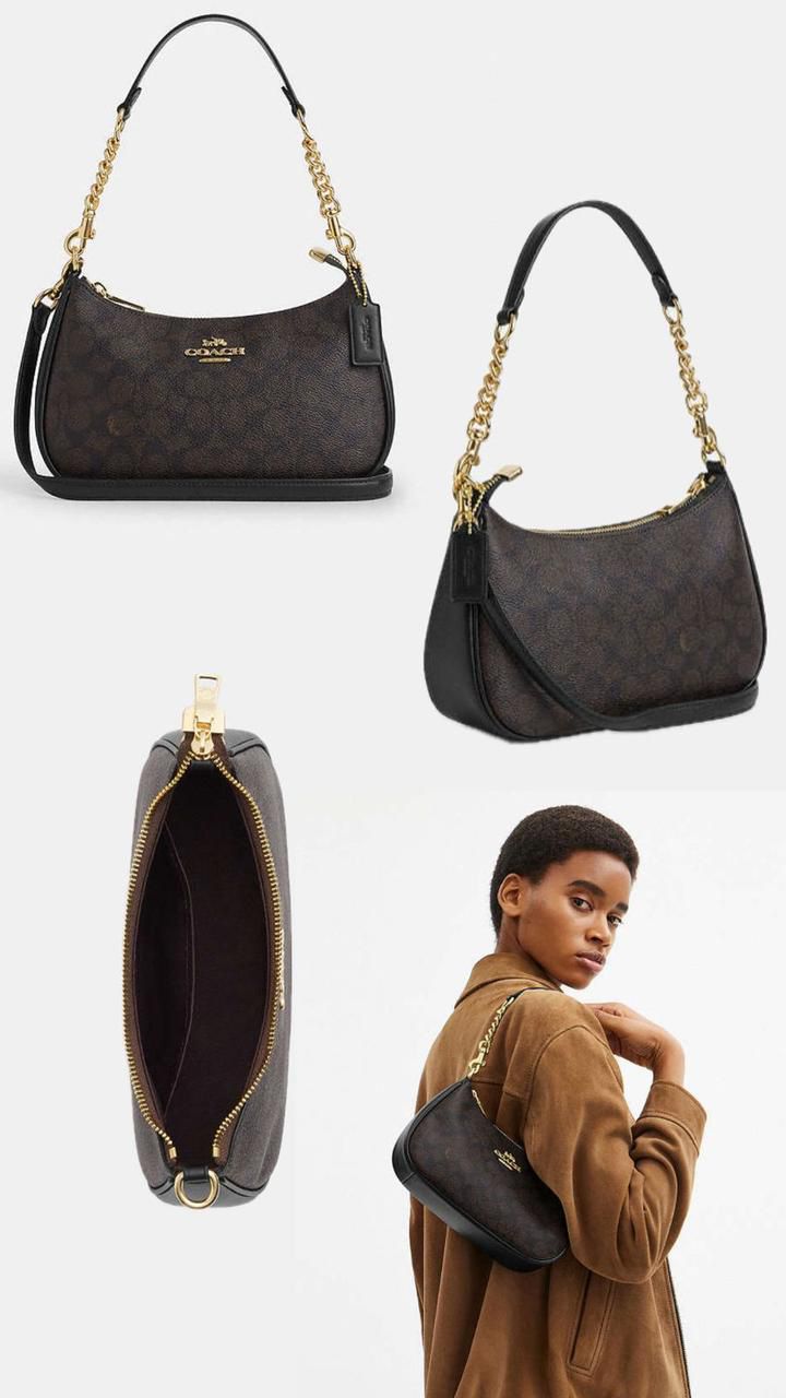 COACH SHOULDER BAG IN SIGNATURE CANVAS