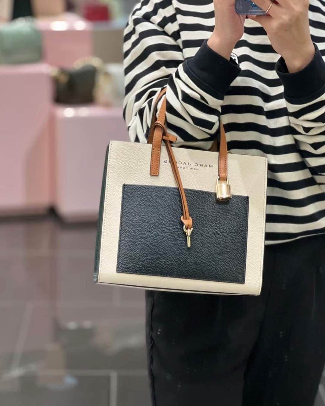 MARC JACOBS Mini Grind Leather Tote Bag