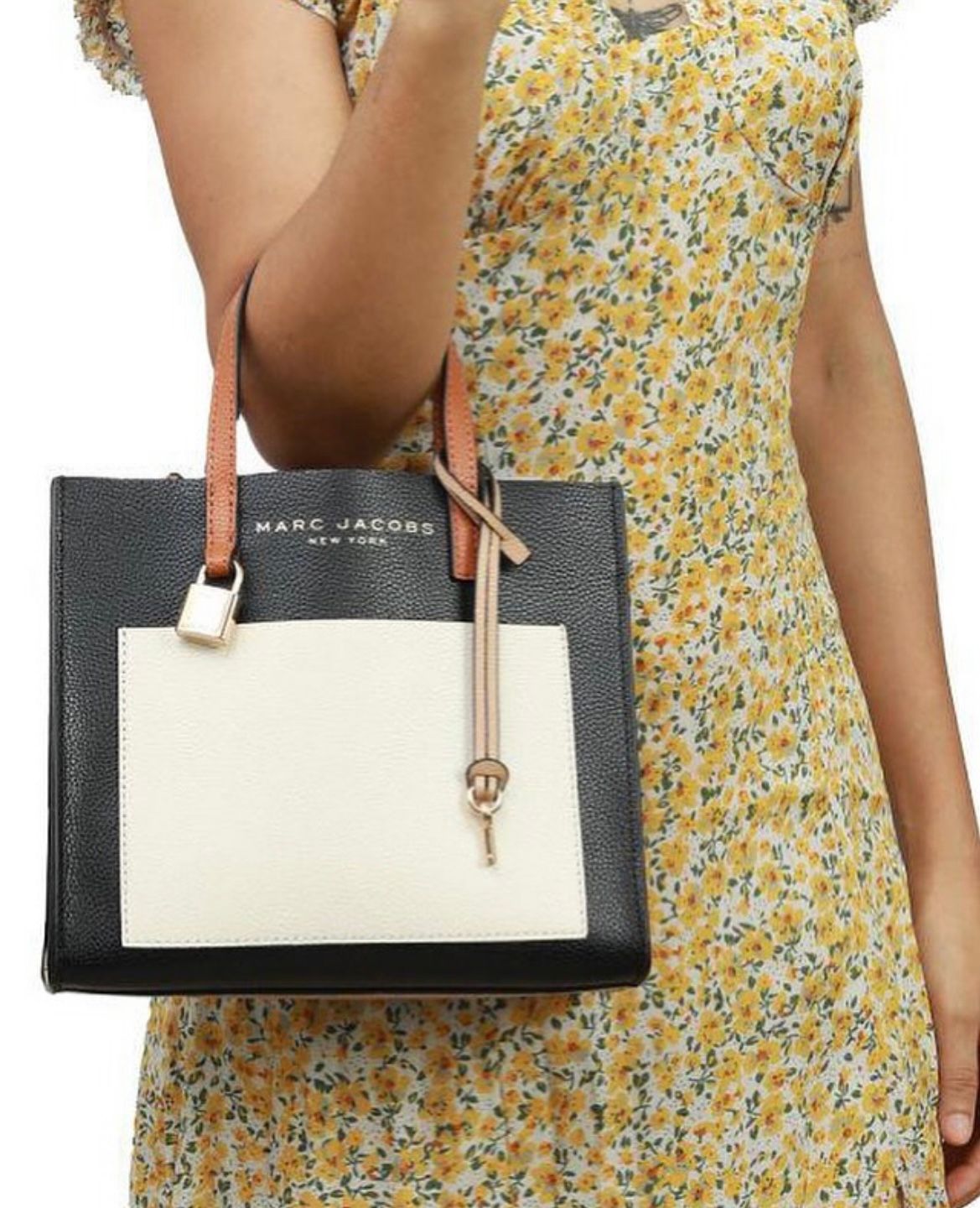 MARC JACOBS Mini Grind Leather Tote Bag