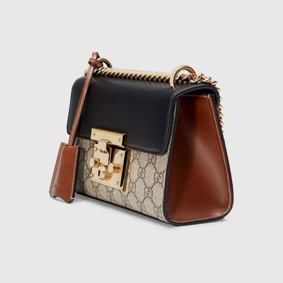 GUCCI GG SUPREME PADLOCK SHOULDER BAG