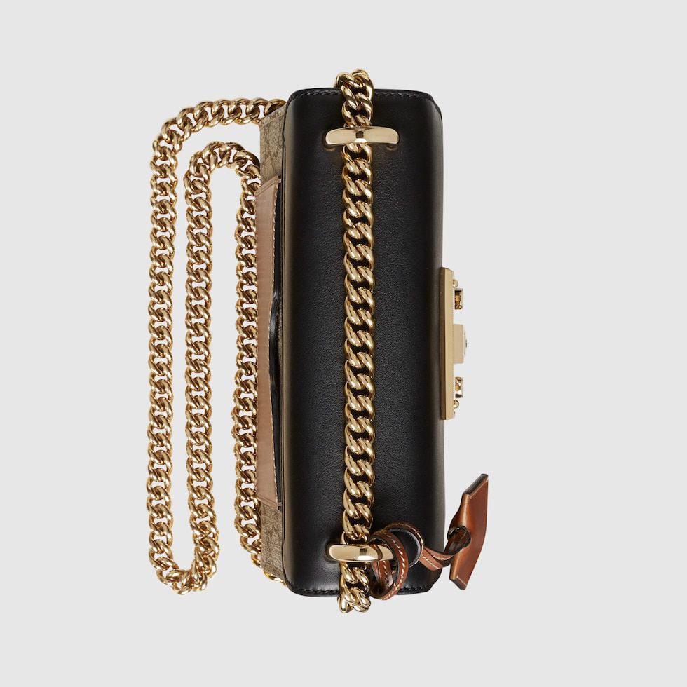 GUCCI GG SUPREME PADLOCK SHOULDER BAG