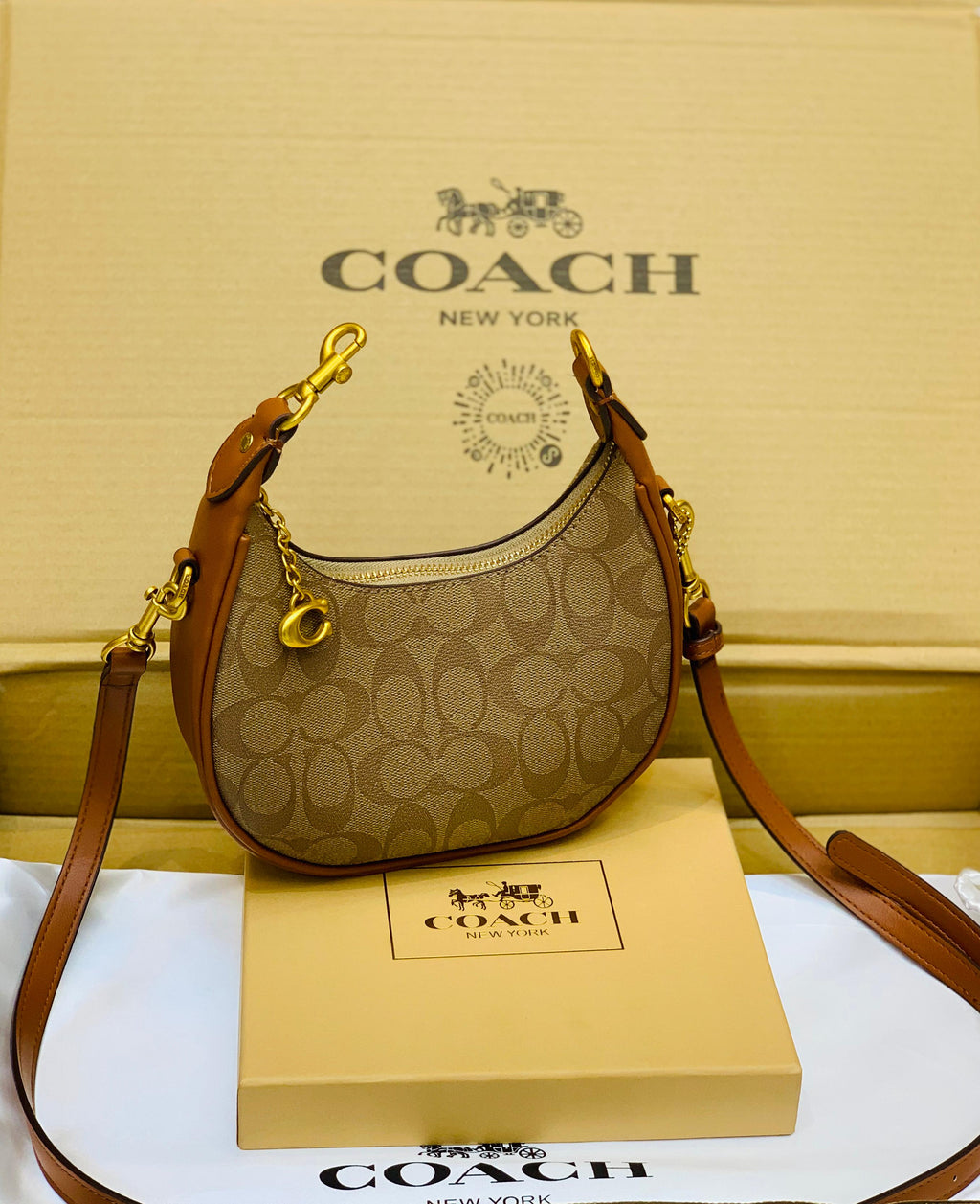COACH MOON SHAPE CROSSBODY BAG
