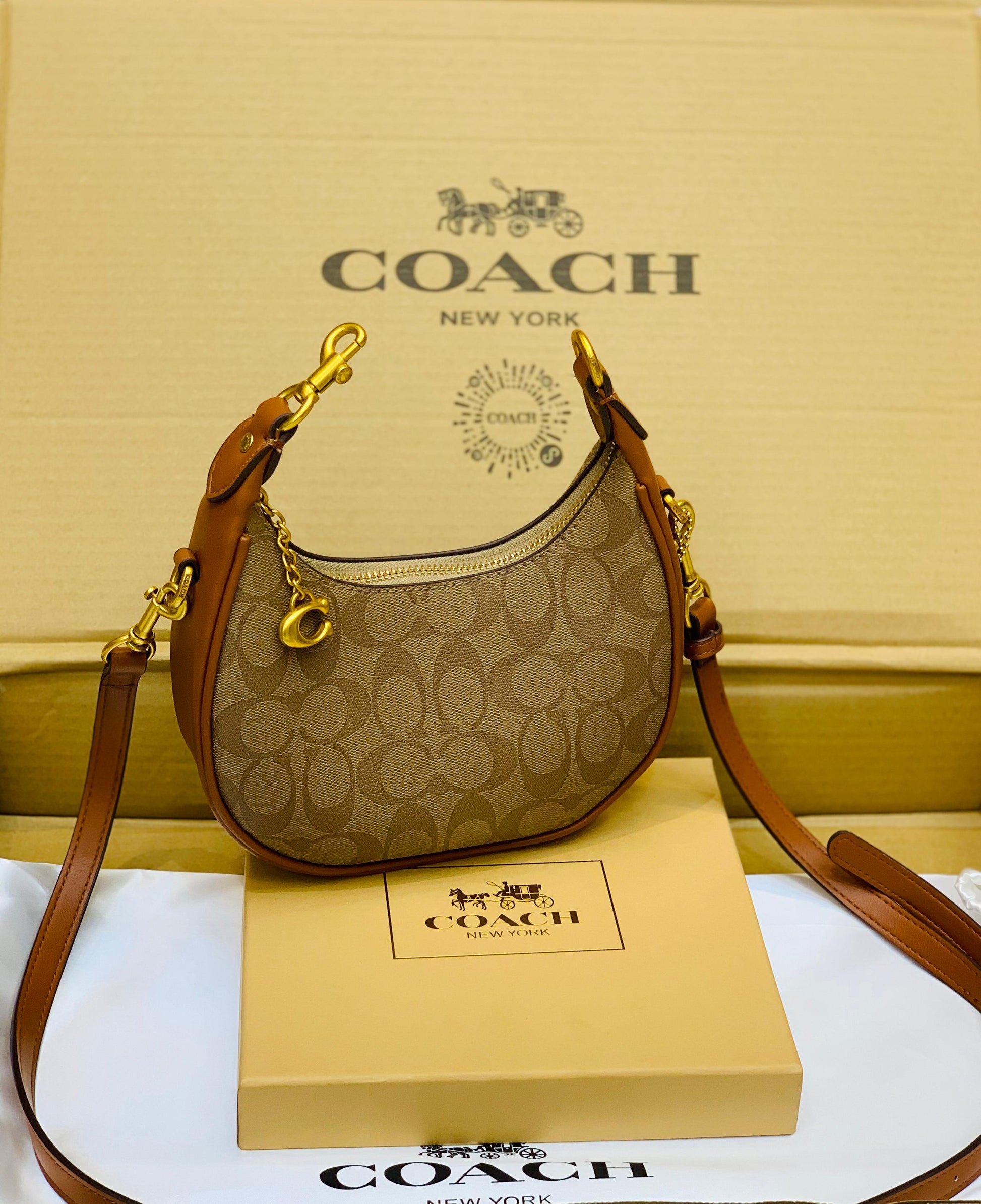 COACH MOON SHAPE CROSSBODY BAG