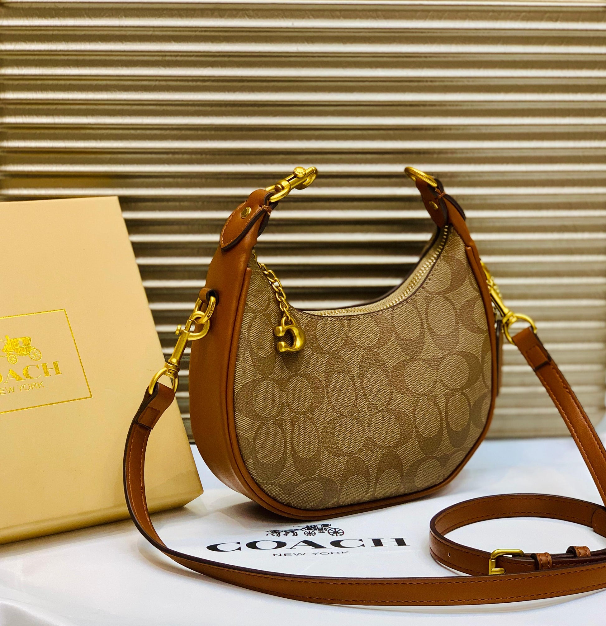 COACH MOON SHAPE CROSSBODY BAG