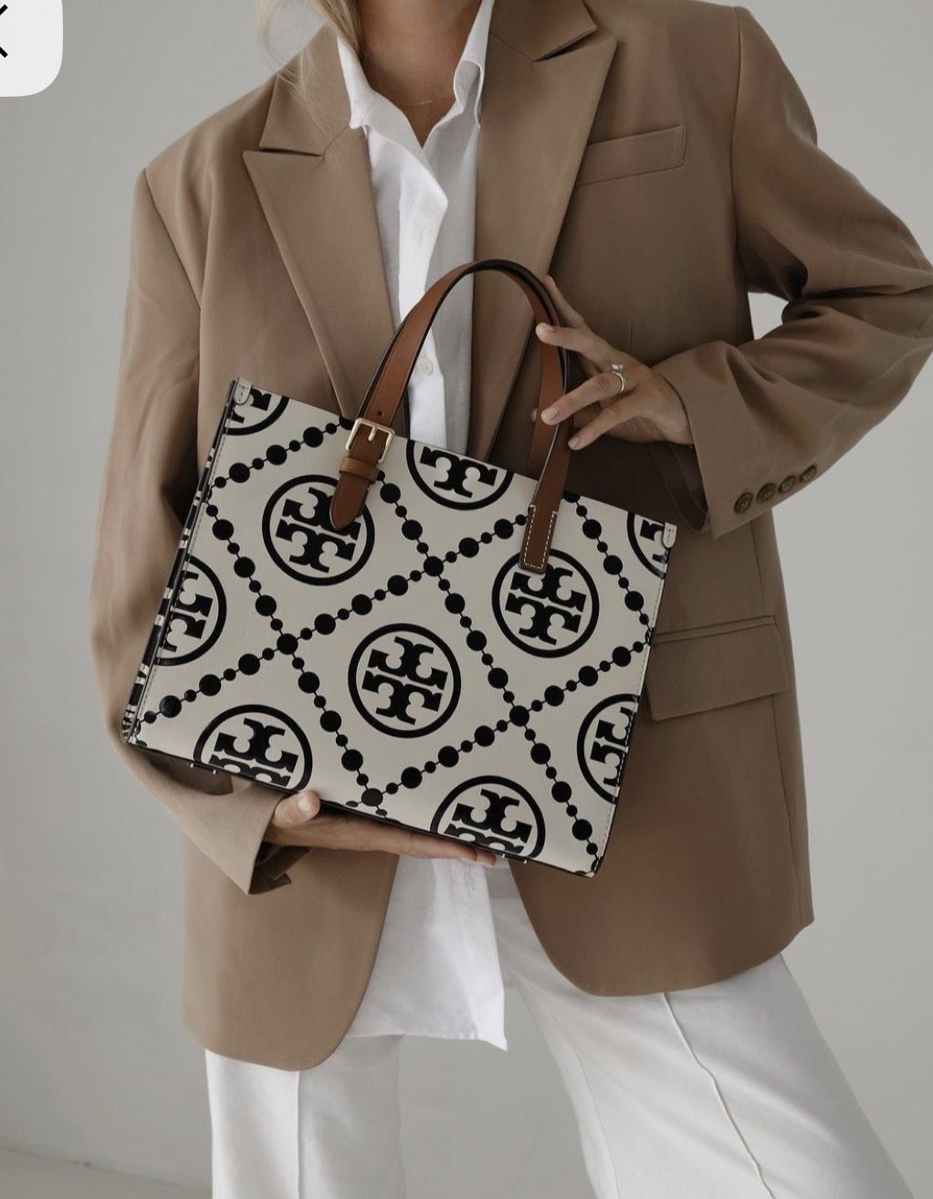 TORY BURCH MINI T MONOGRAM TOTE