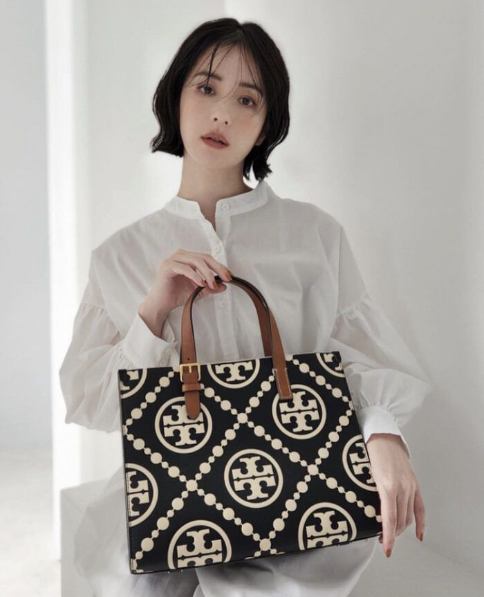 TORY BURCH MINI T MONOGRAM TOTE