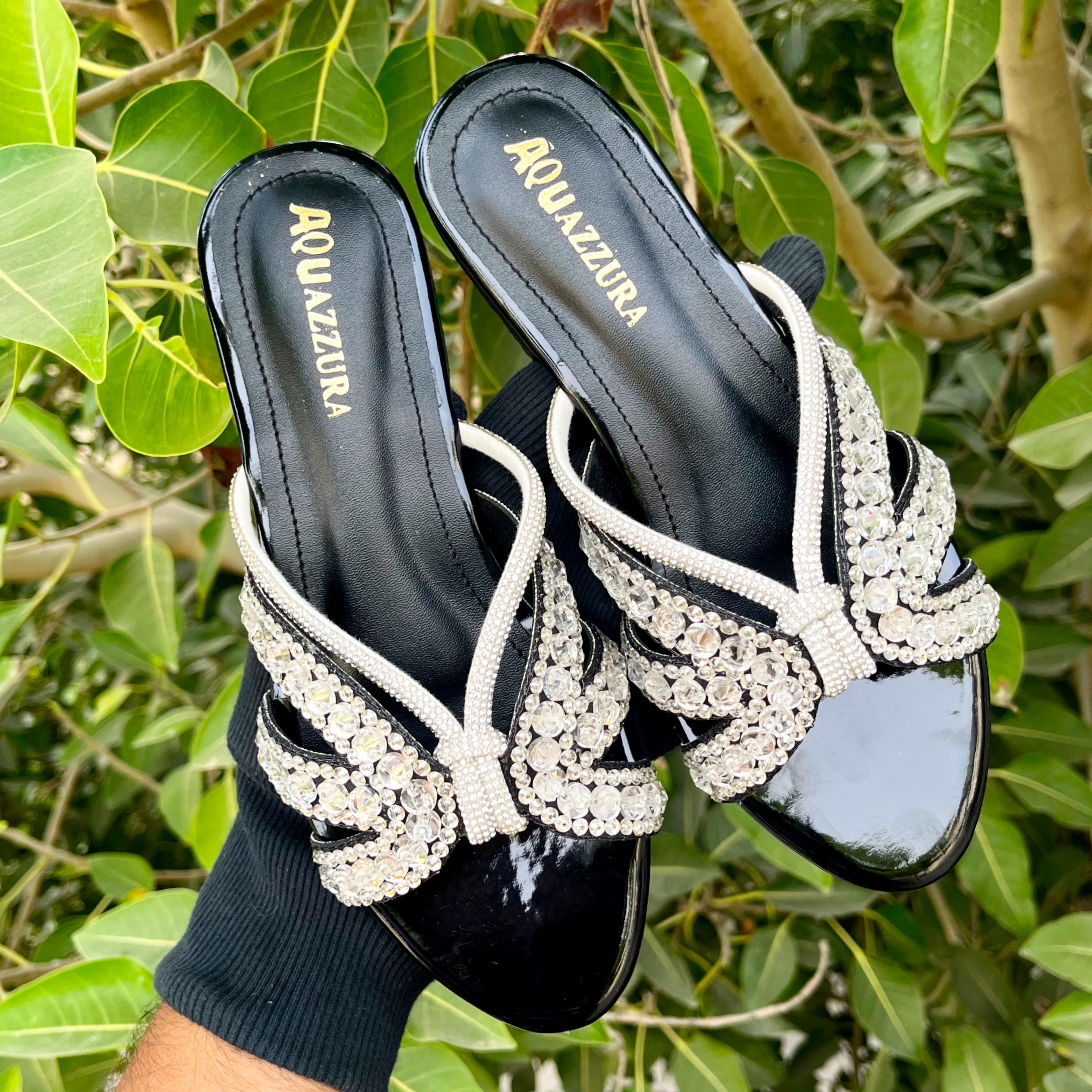 AQUAZZURA FLAT SLIDES