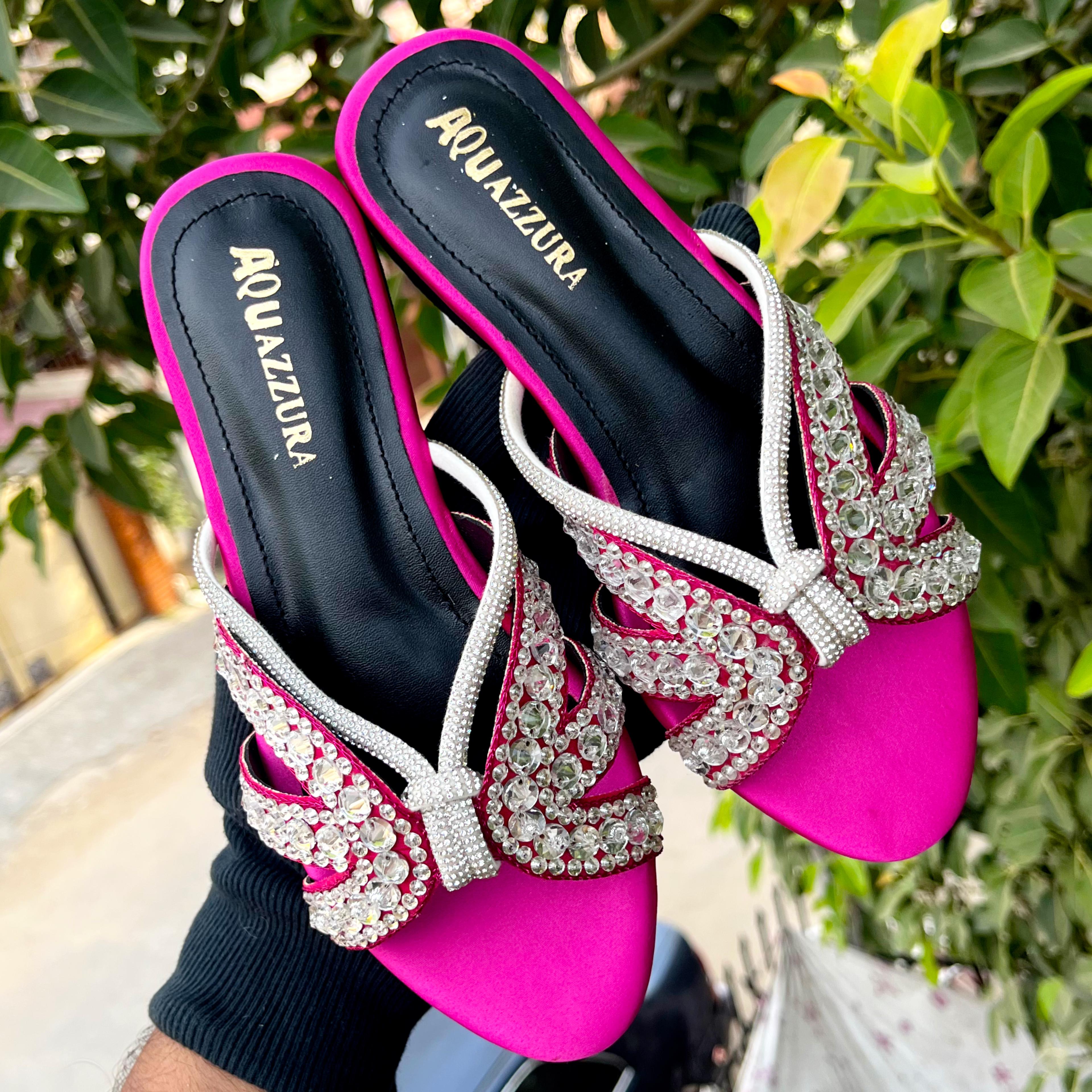 AQUAZZURA FLAT SLIDES
