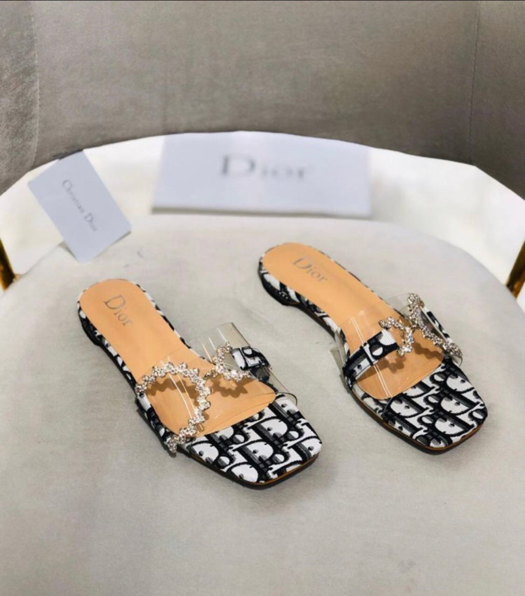 CHRISTIAN DIOR D BUCKLE SLIPPER