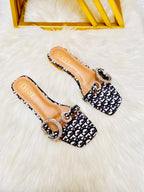 CHRISTIAN DIOR D BUCKLE SLIPPER