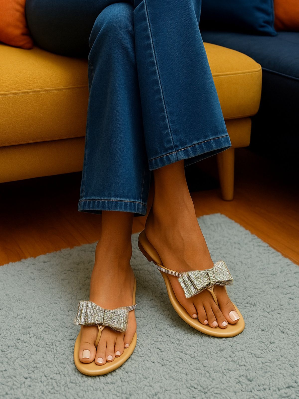 JIMMY CHOO BOW SLIPPER