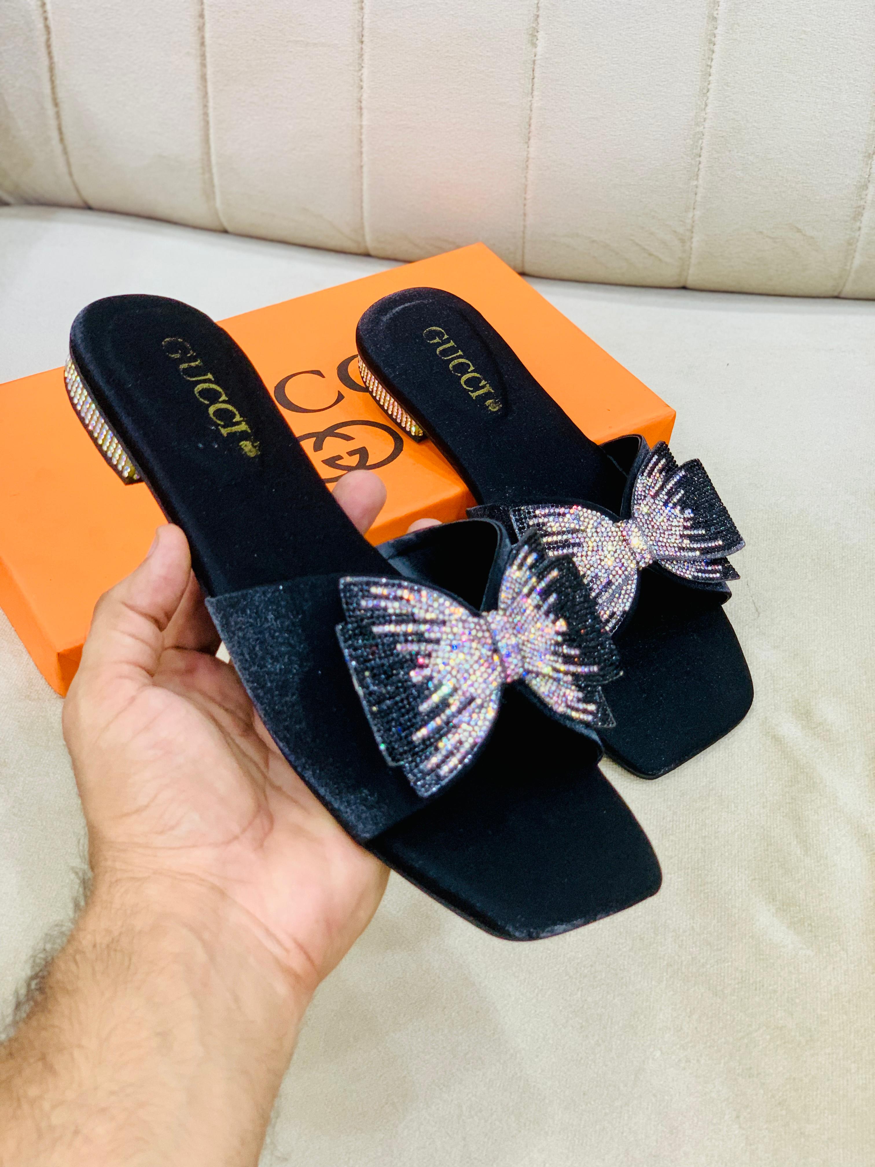 GUCCI BUTTERFLY MASH SLIPPER