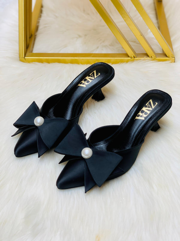 ZARA BOW PEARL HEEL