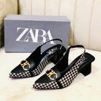 ZARA CHECK HEEL