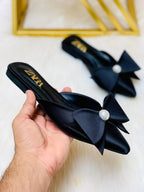 ZARA PEARL BOW FLATS