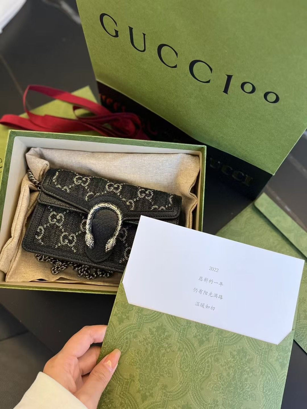 GUCCI DIONYSUS MINI GG LEATHER MATERIAL