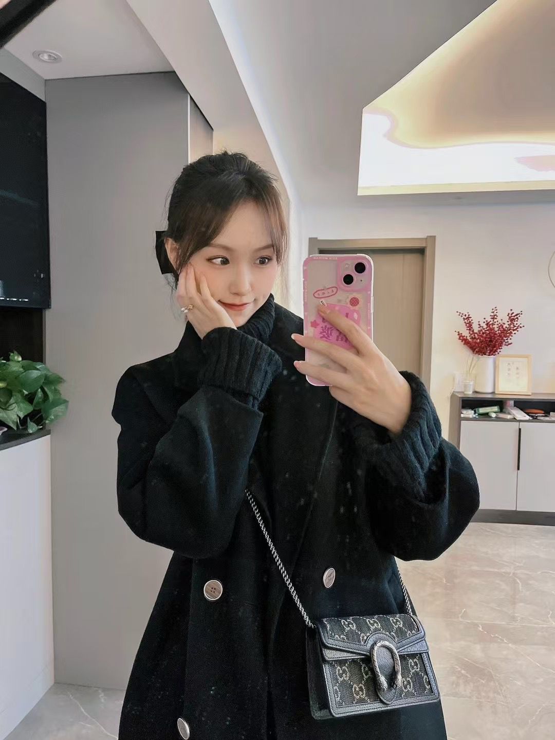 GUCCI DIONYSUS MINI GG LEATHER MATERIAL