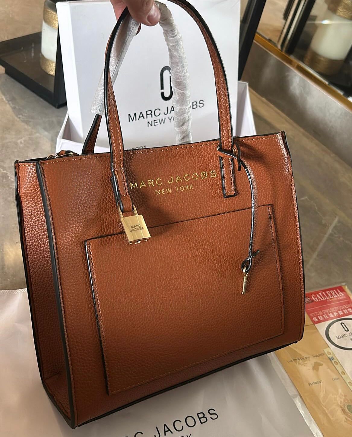 MARC JACOBS Mini Grind Leather Tote Bag