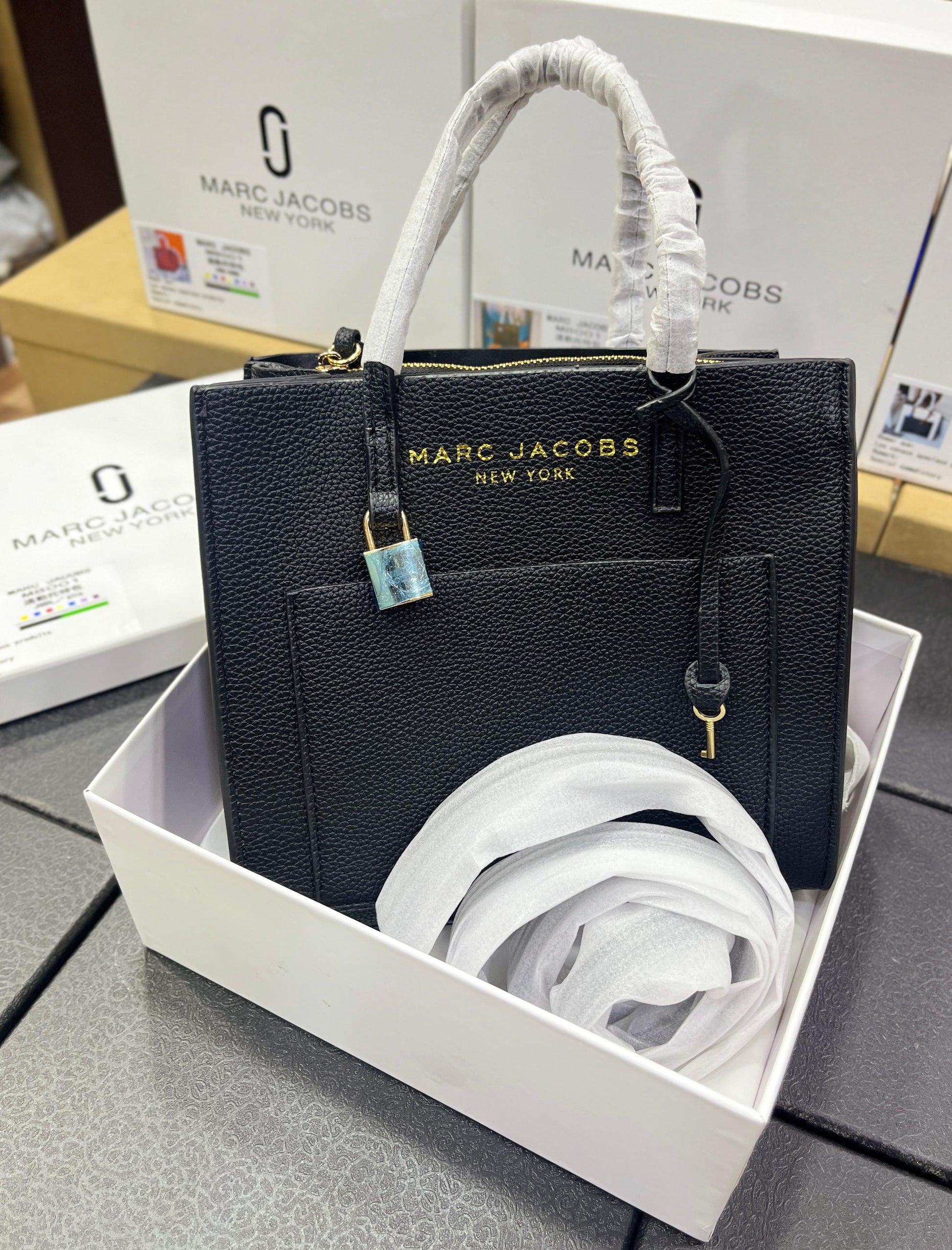 MARC JACOBS Mini Grind Leather Tote Bag