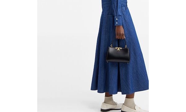 TORY BURCH MINI ELEANOR SATCHEL HANDBAG WITH LONG BELT