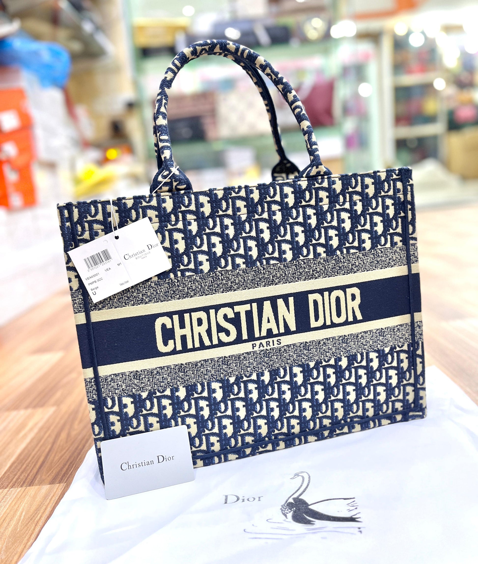 Medium Dior Book Tote  Dior Oblique Embroidery