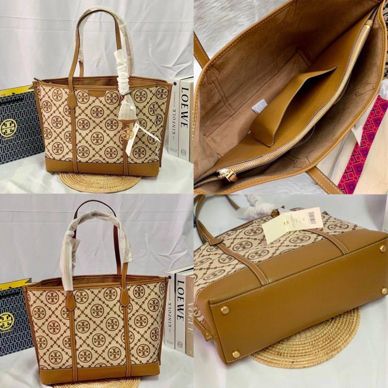 TORY BURCH  PERRY MONOGRAM TOTE BAG WITH DUSTBAG CARD