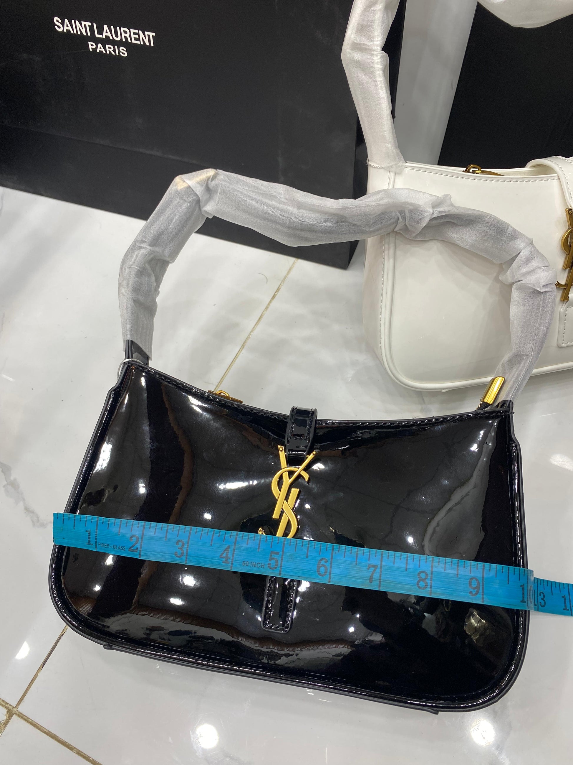 SAINT LAURENT HOBO BAG MATERIAL SHINE