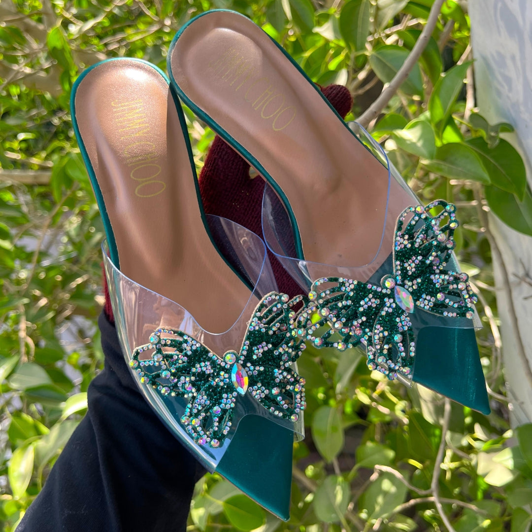 J--C Elegant Crystal-Detailed Heels with Gift Box (4 Colors)